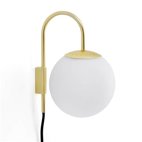 opaline wall light|Moricio brass and opaline glass wall light, white, La。